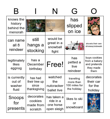 Holiday Bingo Card