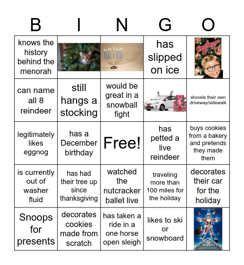 Holiday Bingo Card