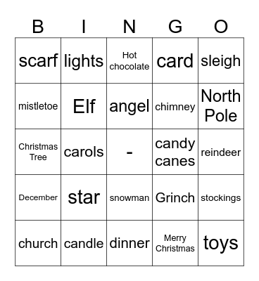 Christmas Bingo Card