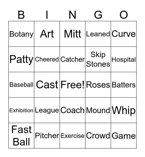 Art Bingo Card