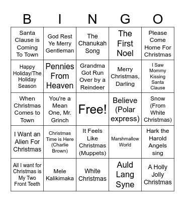 Christmas Bingo 2 Bingo Card