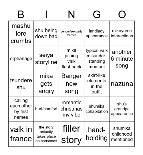 The Greed Bingo Card