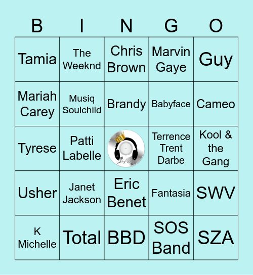 R&B BINGO Card