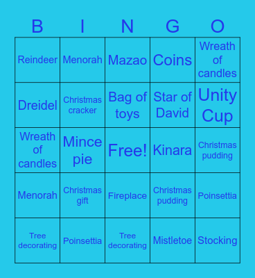 Holidays Around the World Bingo Card