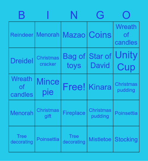 Holidays Around the World Bingo Card
