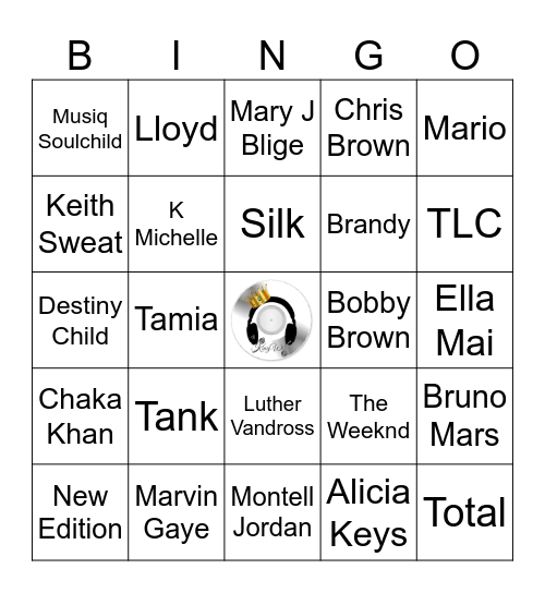R&B BINGO Card
