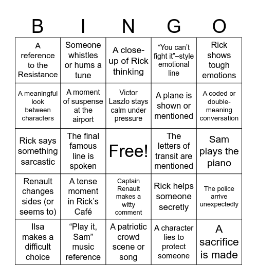 Casa-bingo! Bingo Card