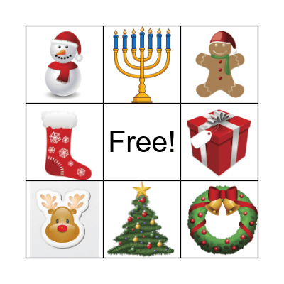 Holiday Bingo Card