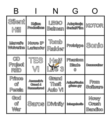 TGA 2025 Bingo Card