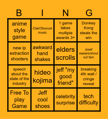 GW Bingo Card