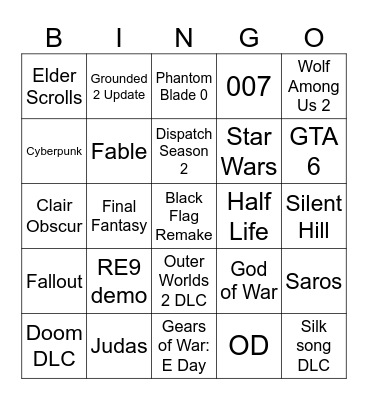Game of the Year Trailer Predicts Bingo Card