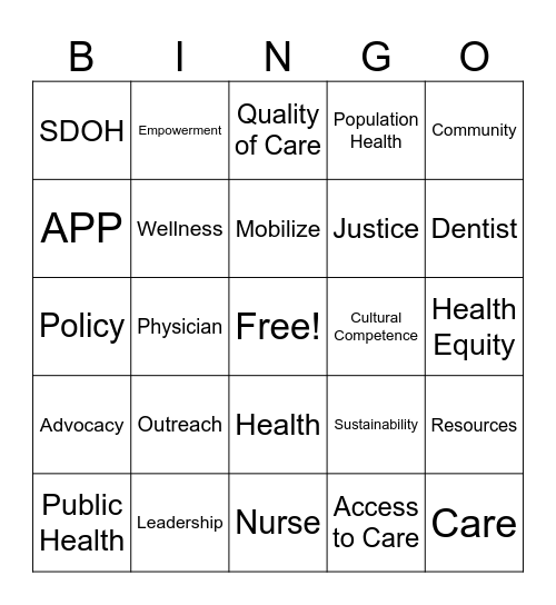 ASF BINGO! Bingo Card