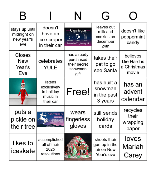 Holiday Bingo 2 Bingo Card