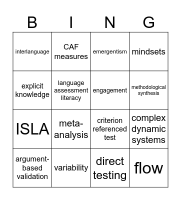 Bingo Card