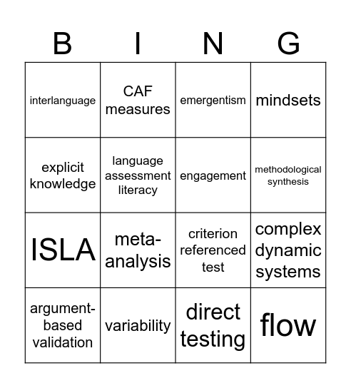 Bingo Card