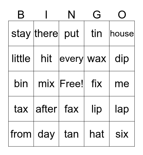 Bingo Card
