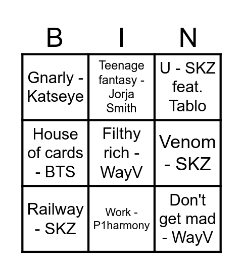 Mimman musabingo 2025 Bingo Card