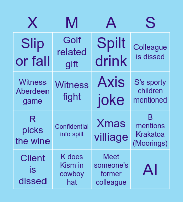 Xmas Bingo Card