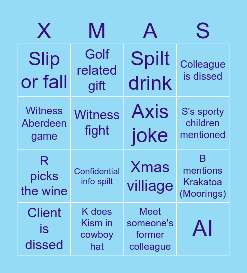 Xmas Bingo Card