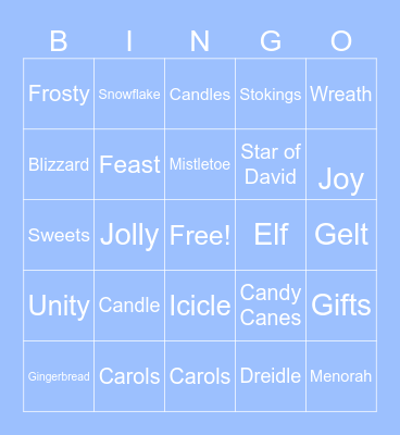 Holiday Bingo Card
