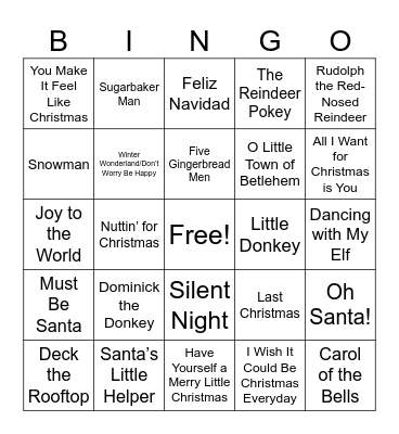 Kids Christmas Bingo 2025 Bingo Card