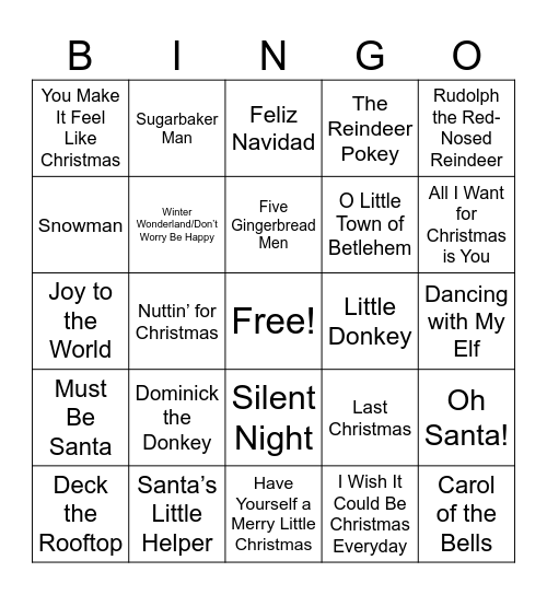 Kids Christmas Bingo 2025 Bingo Card
