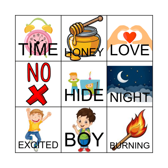 I'M SO EXCITED! Bingo Card