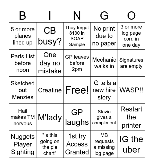 Bingo Card