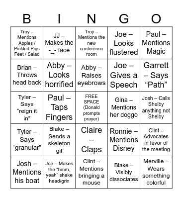 James' Card Bingo Card