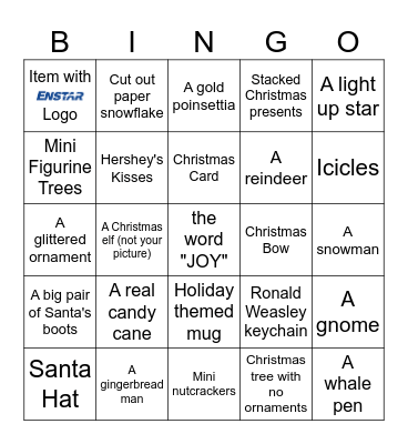 CHRISTMAS BINGO Card