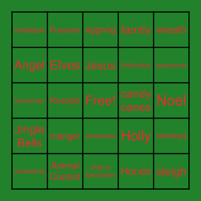 Christmas Bingo Card