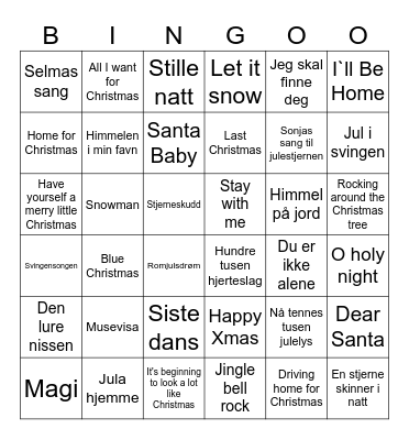Julebingo Card