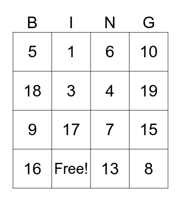 Fractions of an Amount Bingo Card