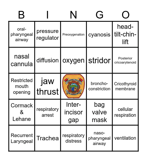 Airway Bingo Card