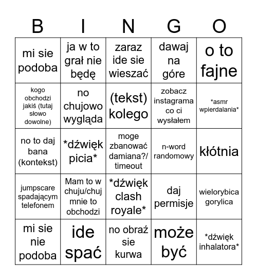 allverte bingo Card