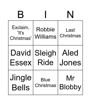 Christmas Bingo Card