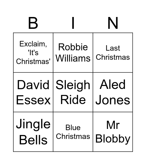 Christmas Bingo Card