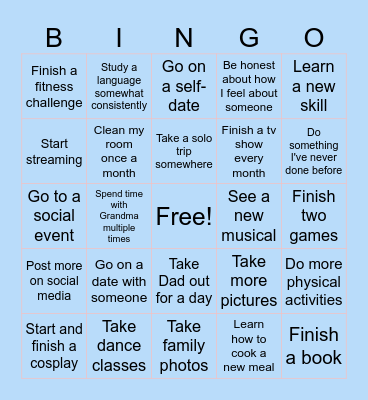 2026 Bingo Card