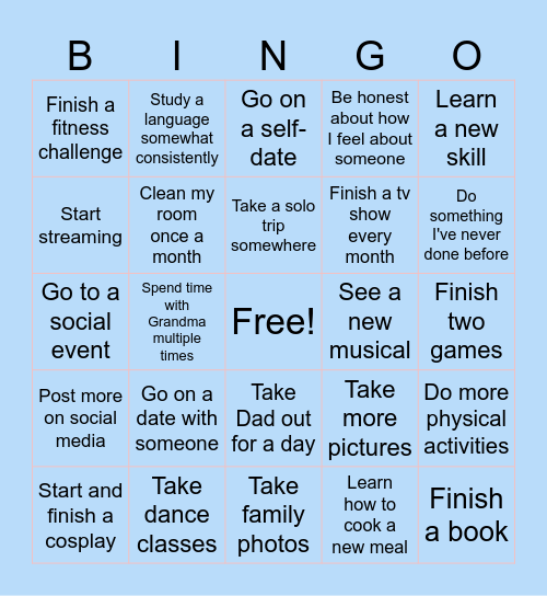 2026 Bingo Card