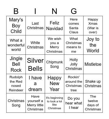 NRS CHRISTMAS BINGO Card