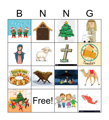 Las Posadas Loteria Bingo Card