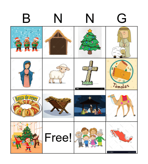 Las Posadas Loteria Bingo Card