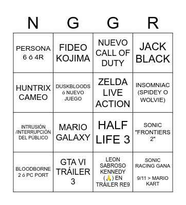 BINGO TIJOLERO TGA Bingo Card