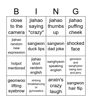 ALD1 Bingo Card