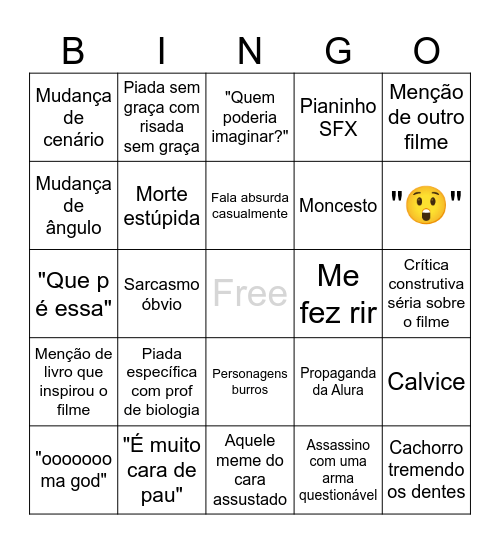 Seijinho Bingo Card