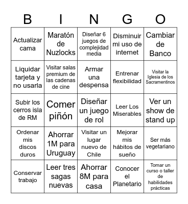 2026 Bingo Card