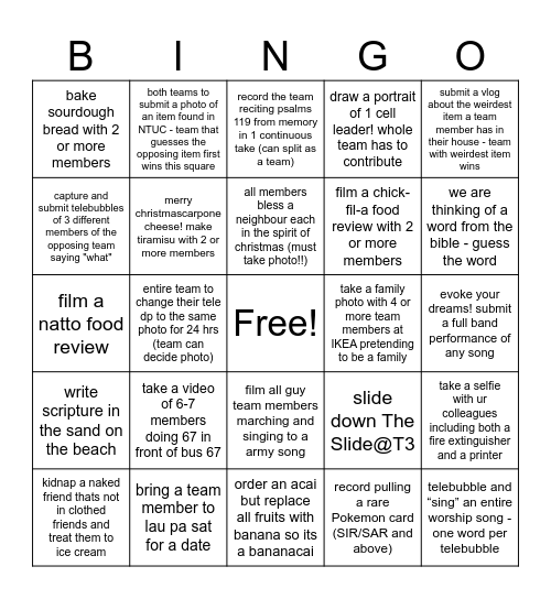 BINGO VS: CLOTHED FRIENDS XMAS EDITION Bingo Card