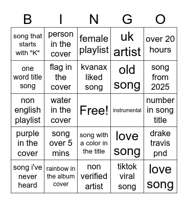 BINGO!! Bingo Card