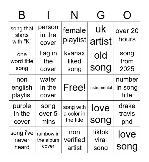 BINGO!! Bingo Card