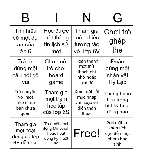 Bingo - Chủ đề Hy Lạp Cổ Đại Bingo Card